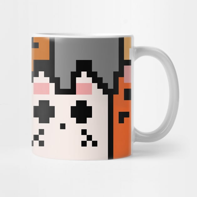 Kawaii Pixel art Cat Pattern by Neroaida